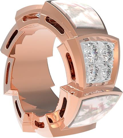 Подвеска из золота c бриллиантами и перламутром