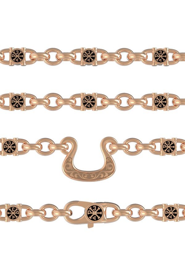 Цепь из золота c эмалью