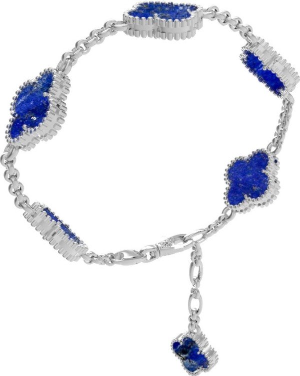 Браслет из белого золота c лазуритом