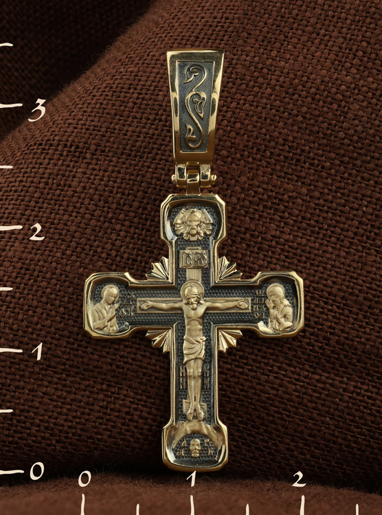 Крест из лимонного золота
