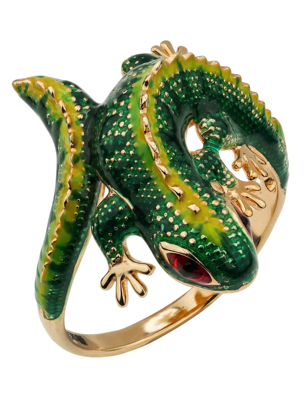 Кольцо из золота c эмалью