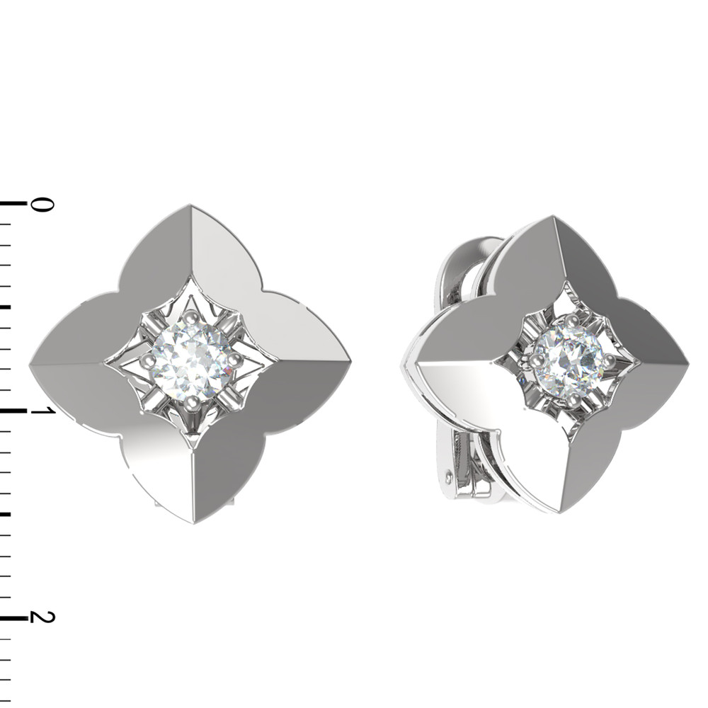 Серьги из белого золота c бриллиантами