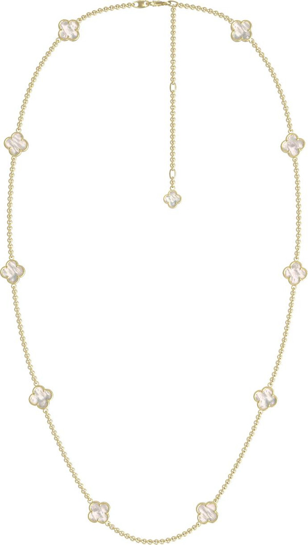 Колье из лимонного золота c перламутром