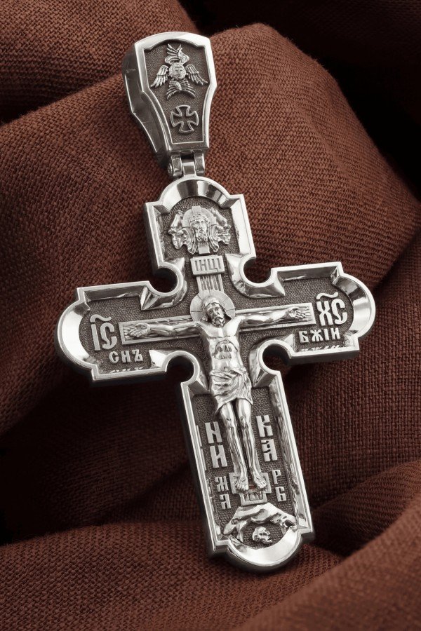 Крест из белого золота
