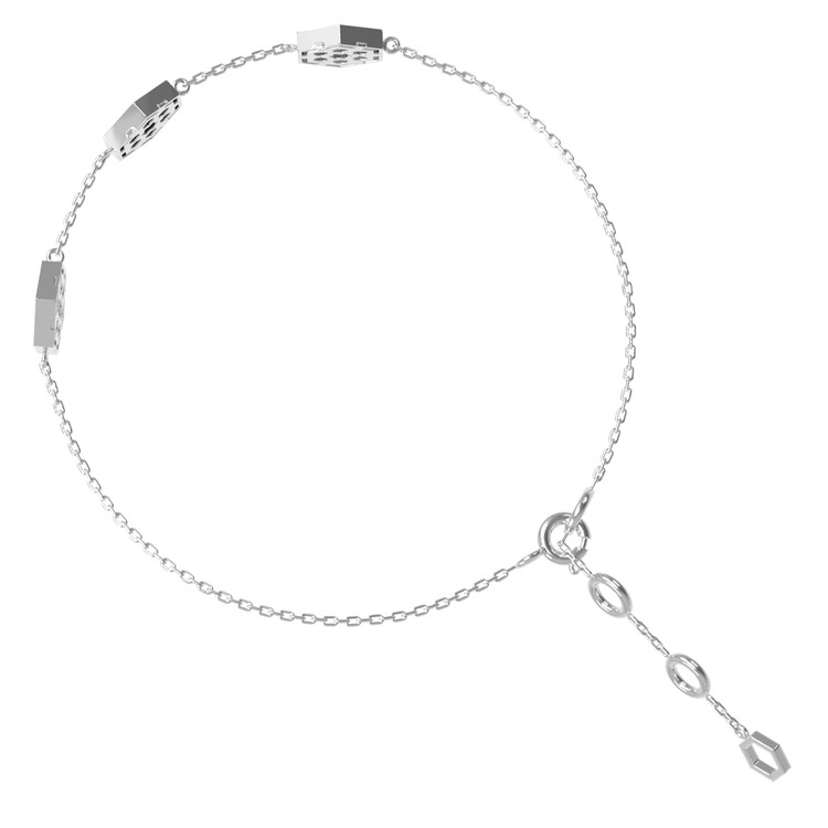 Браслет из белого золота c лазуритом и перламутром