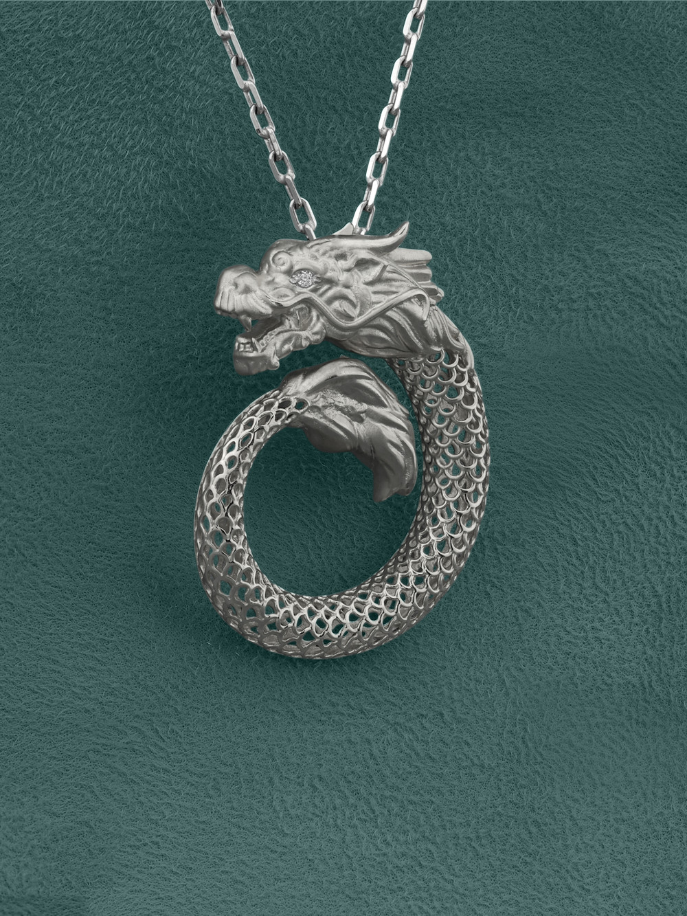 Подвеска из белого золота c бриллиантами