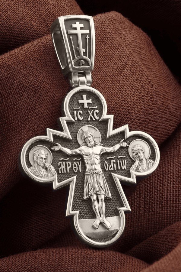 Крест из белого золота