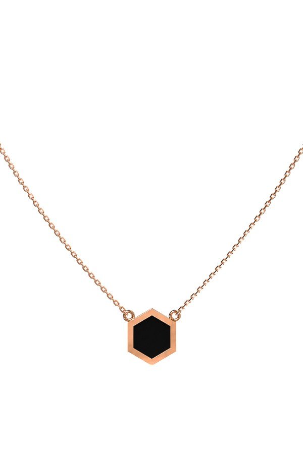 Колье из золота c ониксом