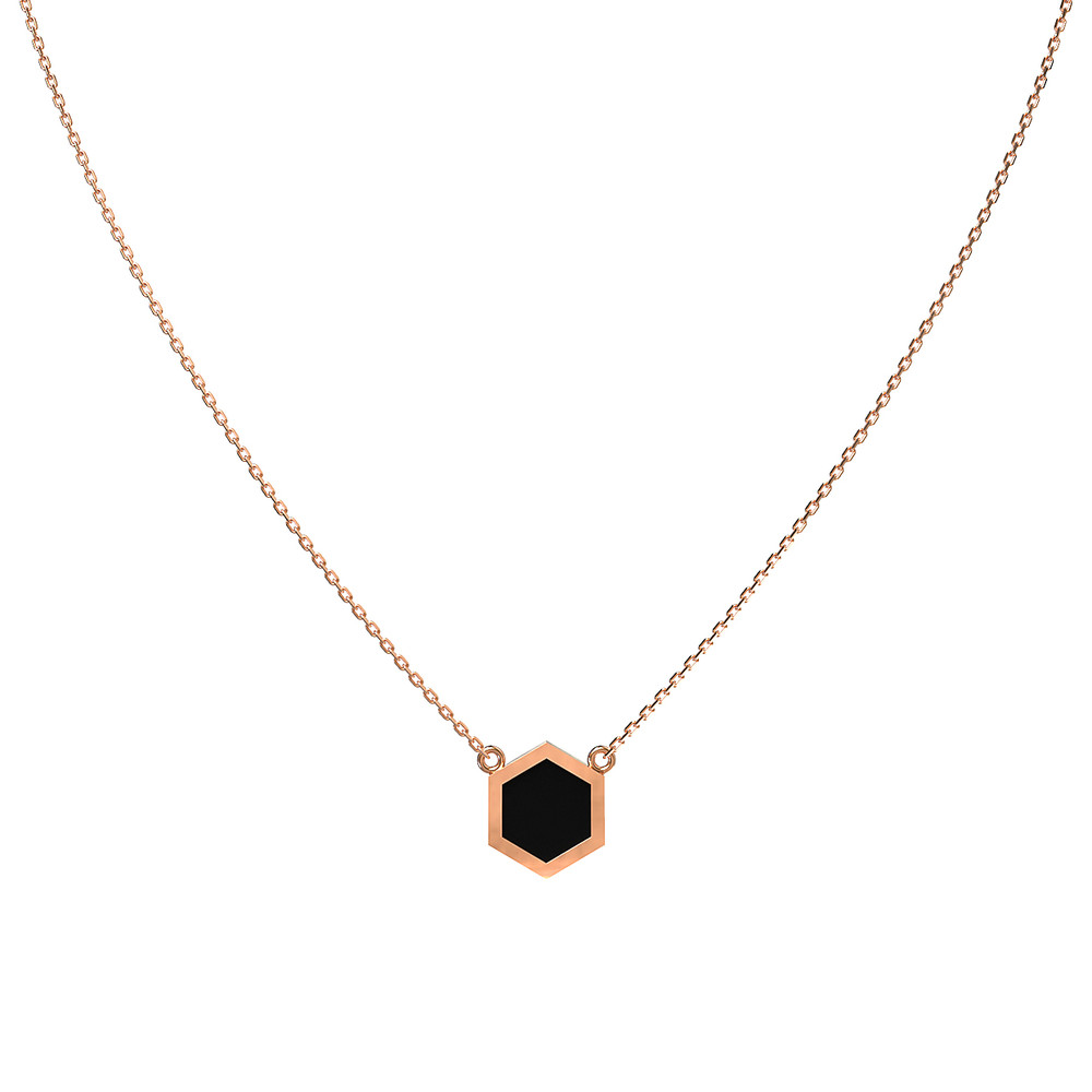 Колье из золота c ониксом