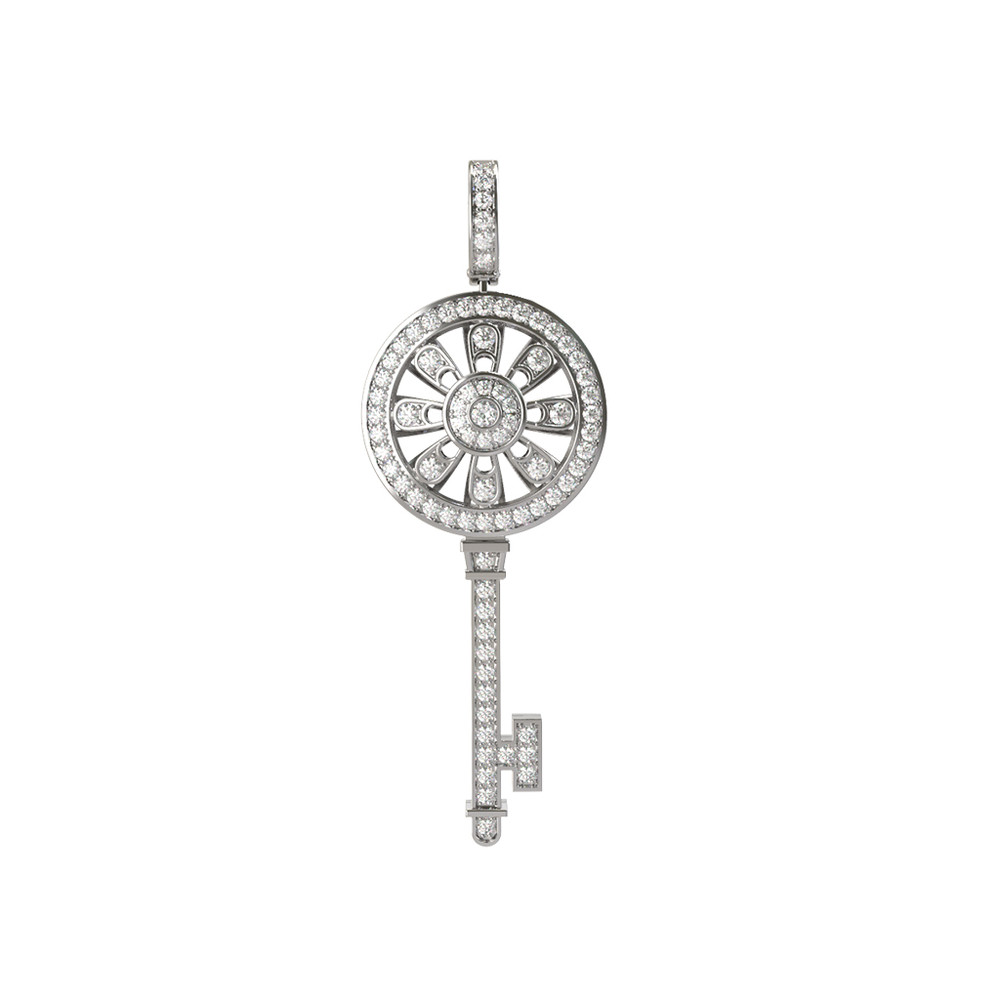 Подвеска из белого золота c бриллиантами