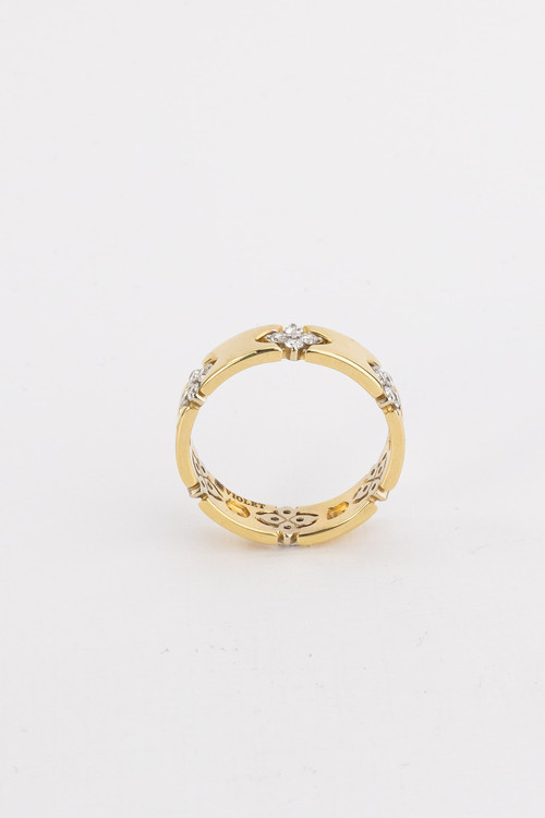 Кольцо из лимонного золота c бриллиантами