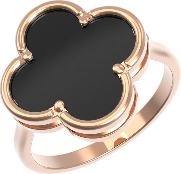 Кольцо из золота c ониксом