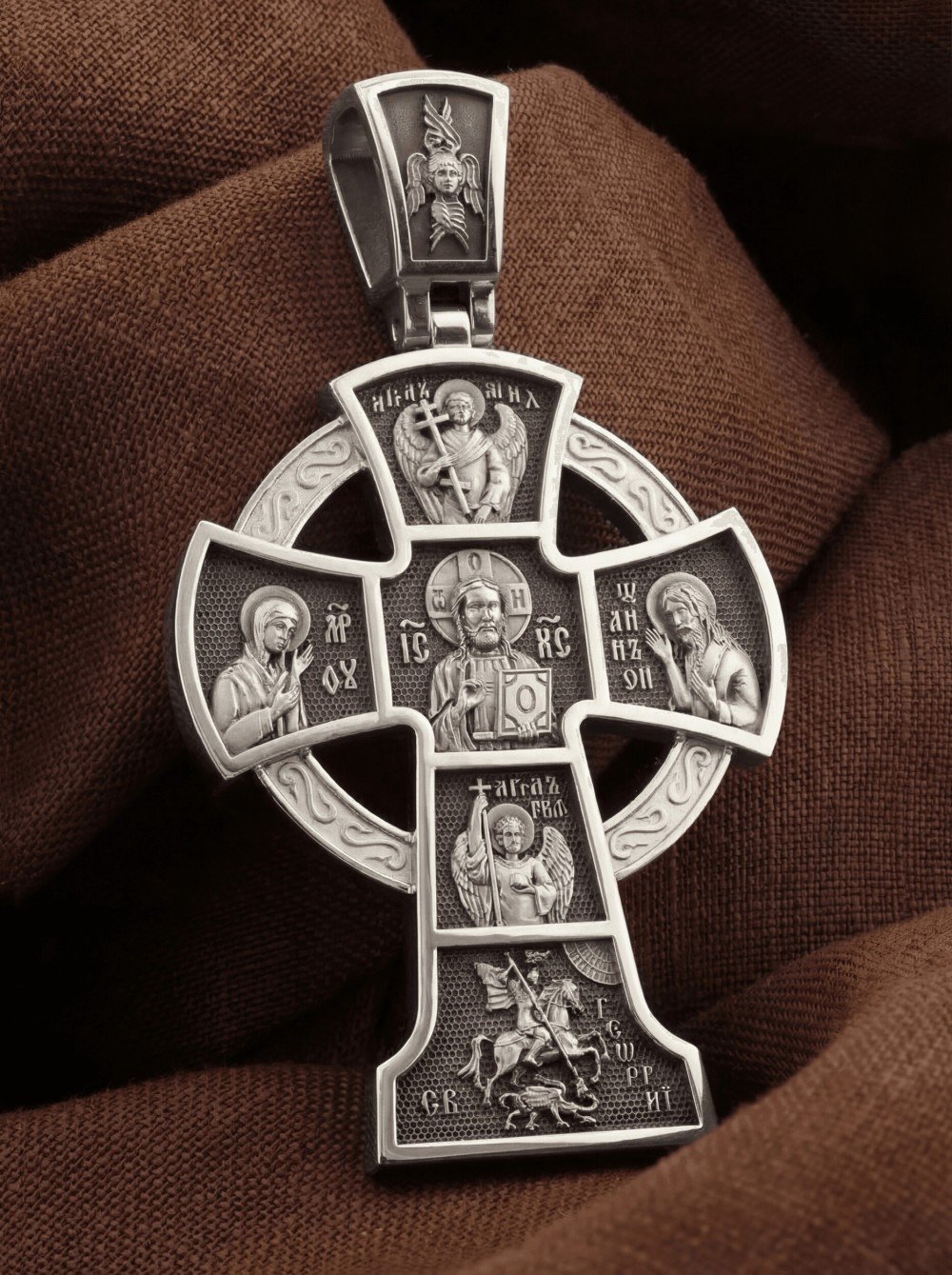 Крест из белого золота