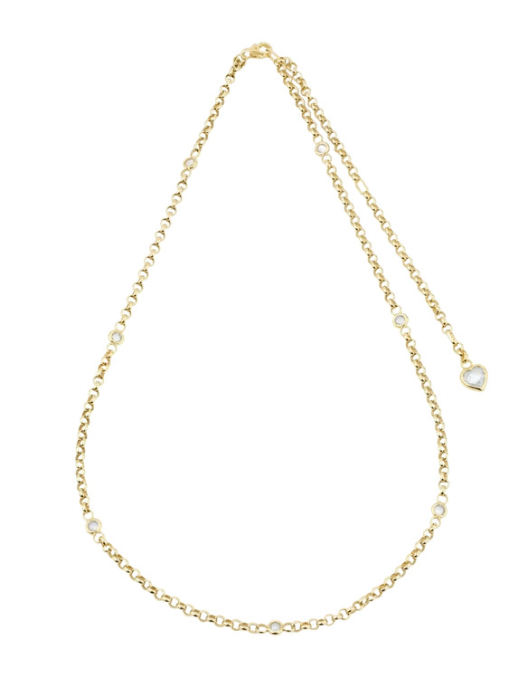 Цепь из лимонного золота c фианитом