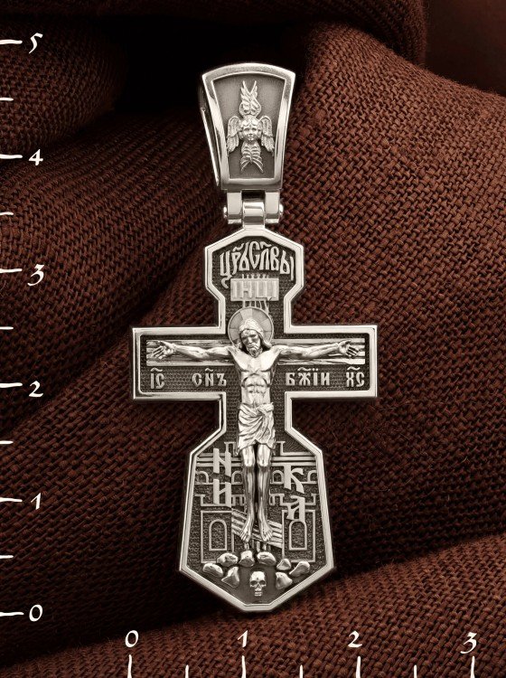 Крест из белого золота