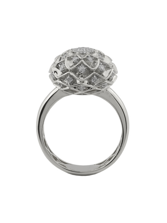 Кольцо из белого золота c бриллиантами