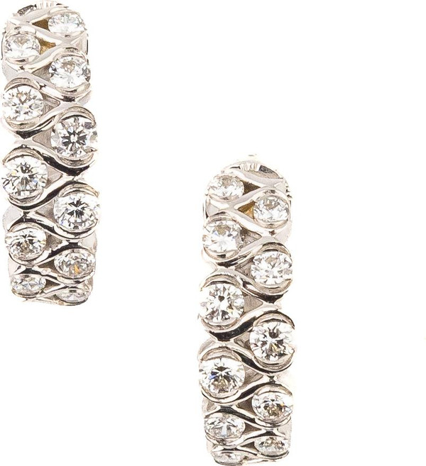 Серьги из белого золота c бриллиантами