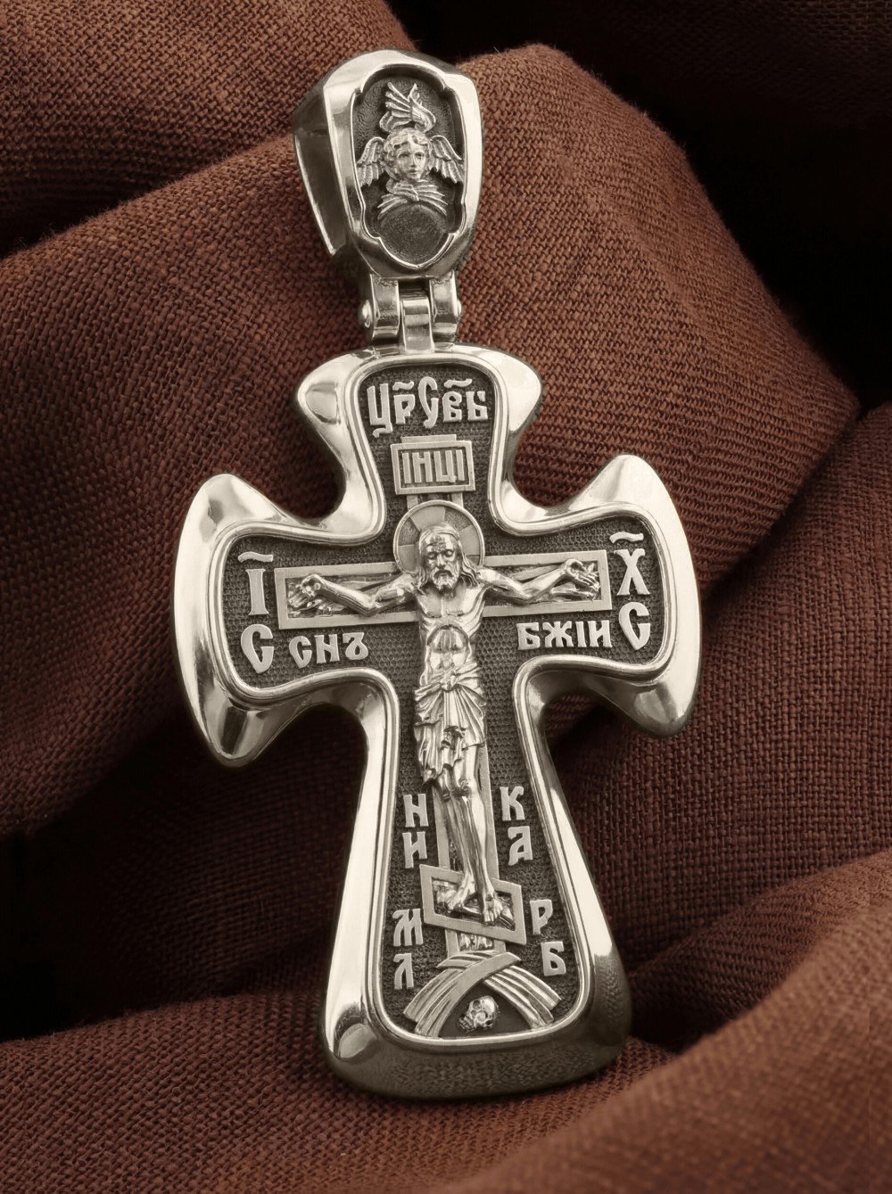 Крест из белого золота