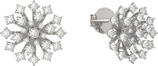 Серьги из белого золота c бриллиантами
