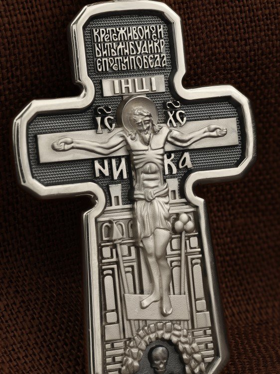 Крест из белого золота