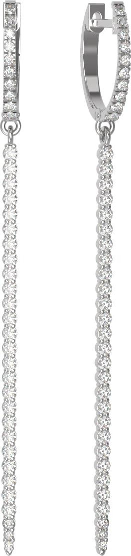 Серьги из белого золота c бриллиантами