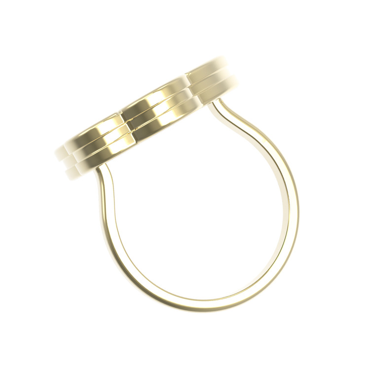 Кольцо из лимонного золота c лазуритом