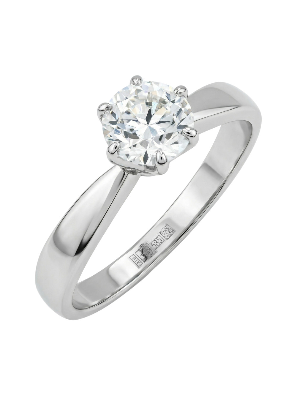 Кольцо из белого золота c бриллиантами