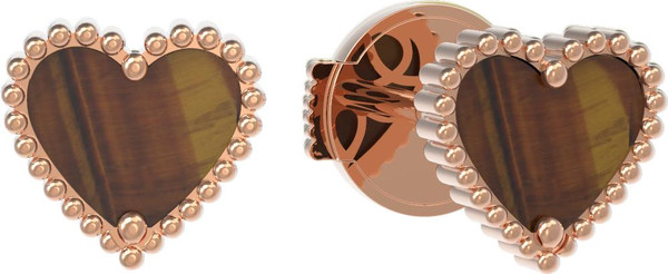 Серьги из золота c тигровым глазом