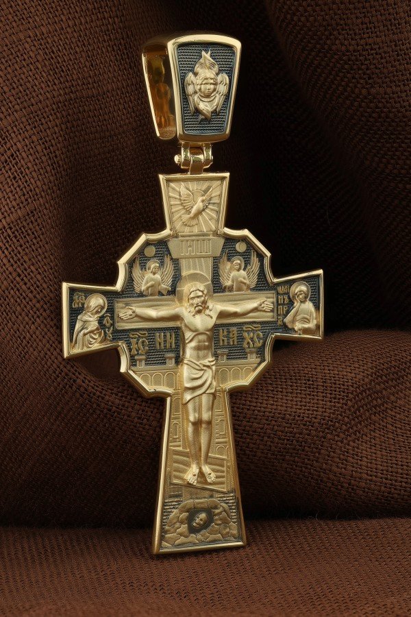 Крест из лимонного золота