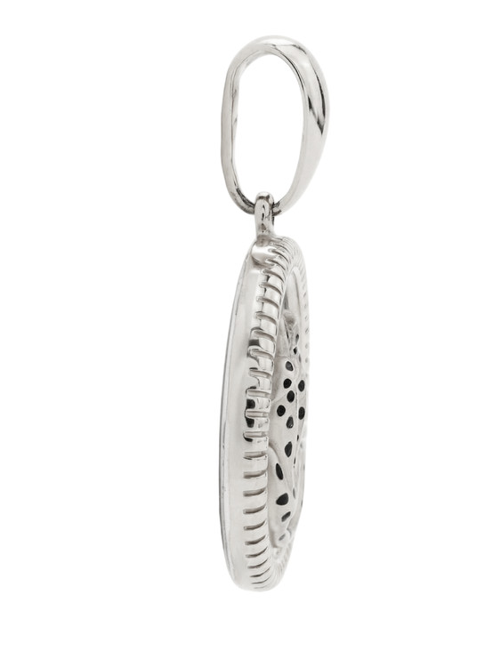 Подвеска из белого золота c эмалью