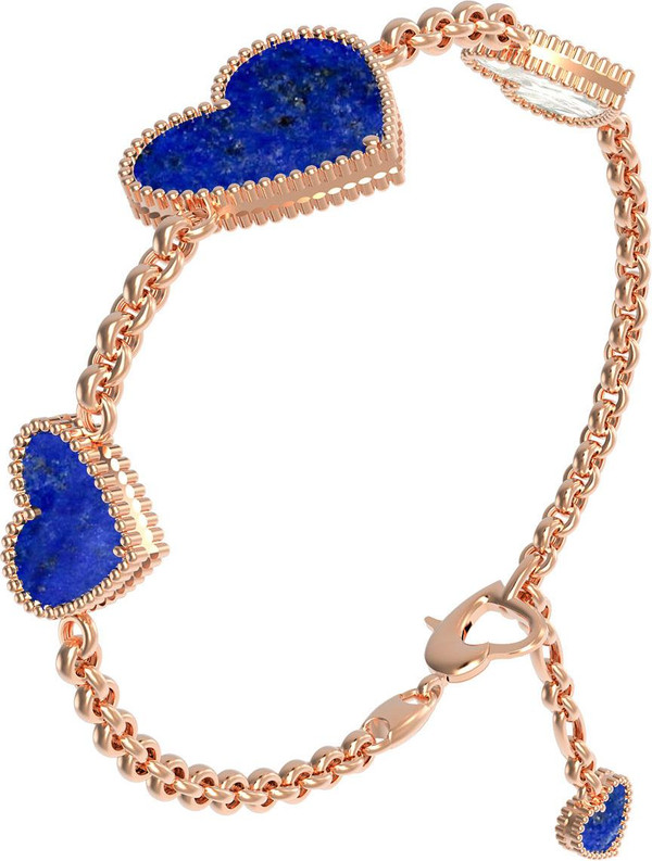 Браслет из золота c лазуритом и перламутром