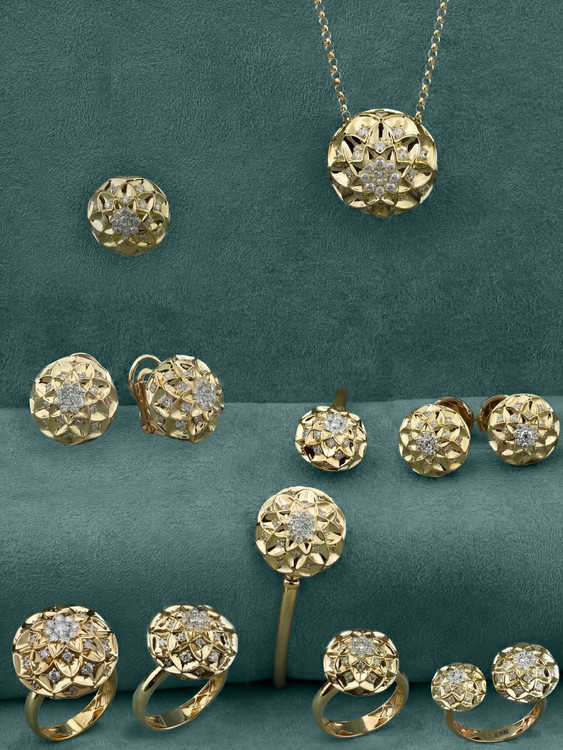 Браслет из лимонного золота c бриллиантами