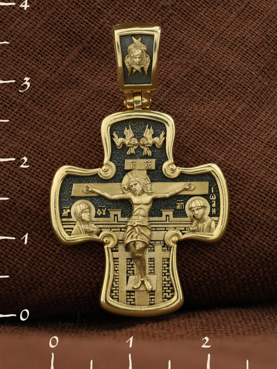 Крест из лимонного золота