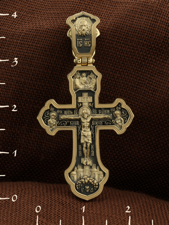 Крест из лимонного золота