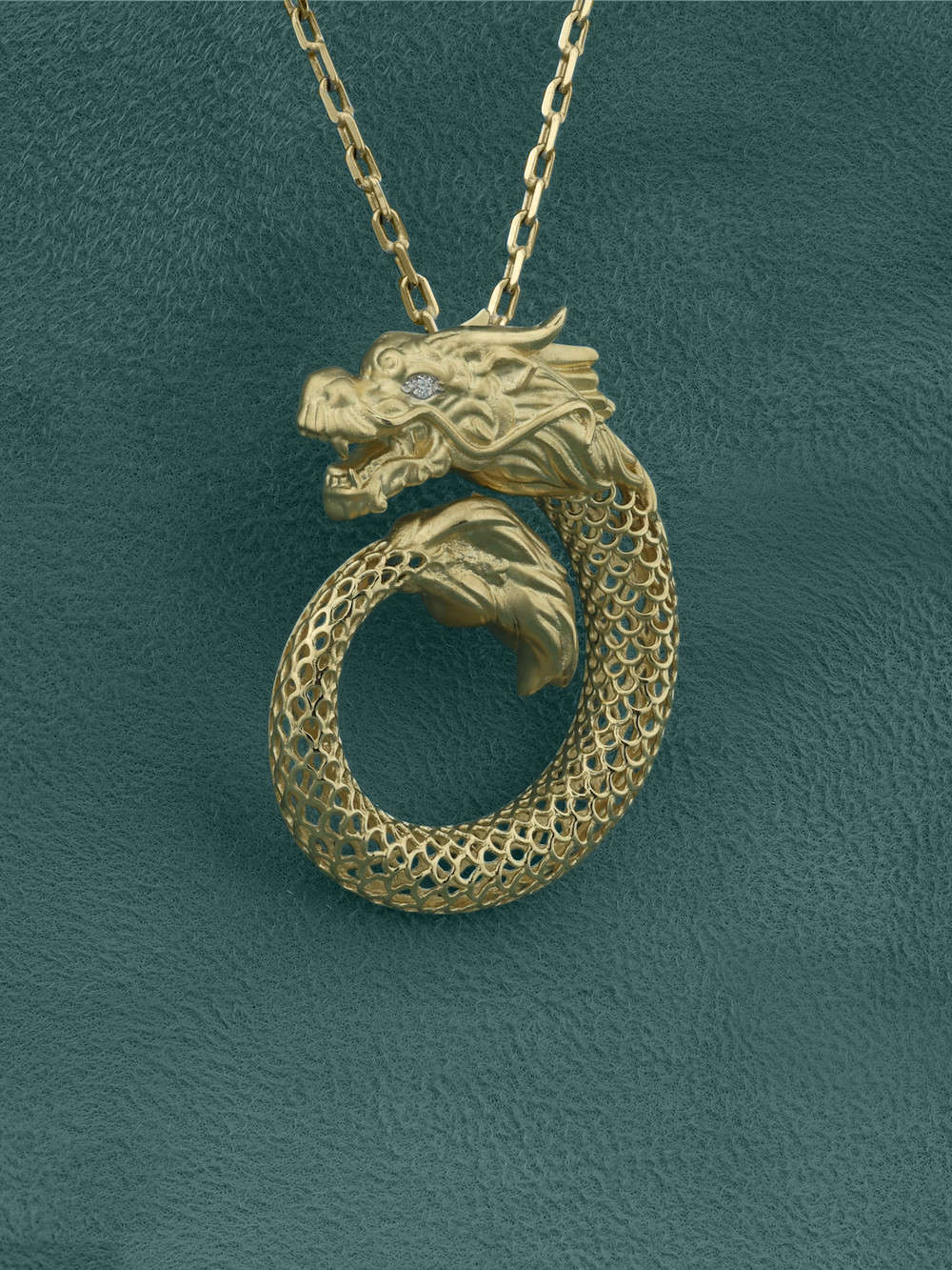 Подвеска из лимонного золота c бриллиантами