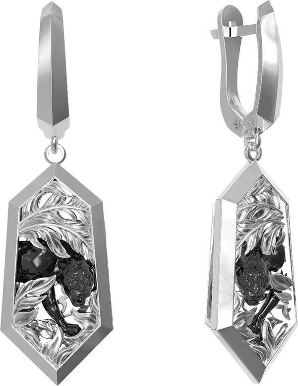 Серьги из белого золота