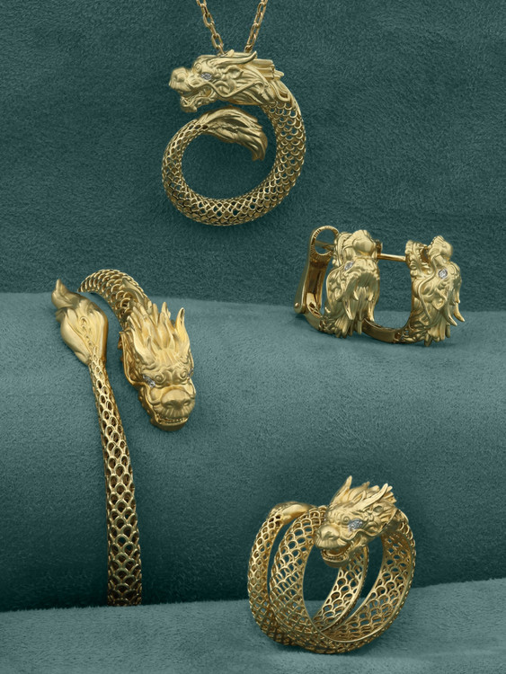 Серьги из лимонного золота c бриллиантами