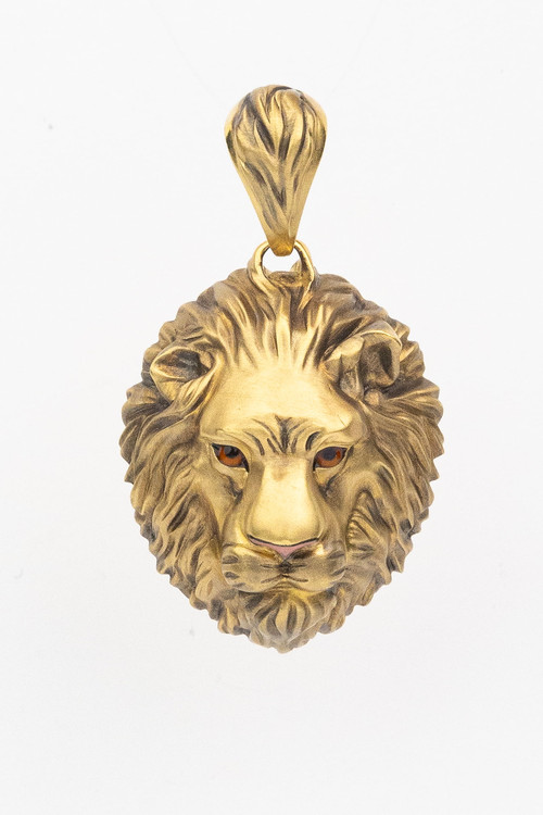 Подвеска из лимонного золота c эмалью