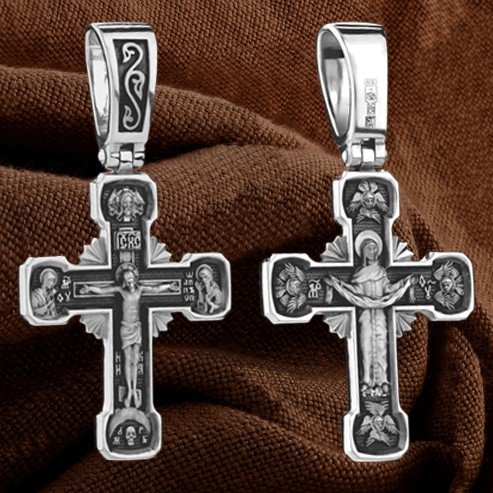 Крест из белого золота