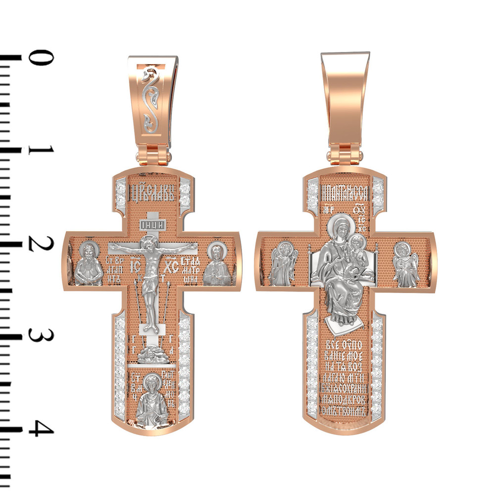 Крест из золота c бриллиантами