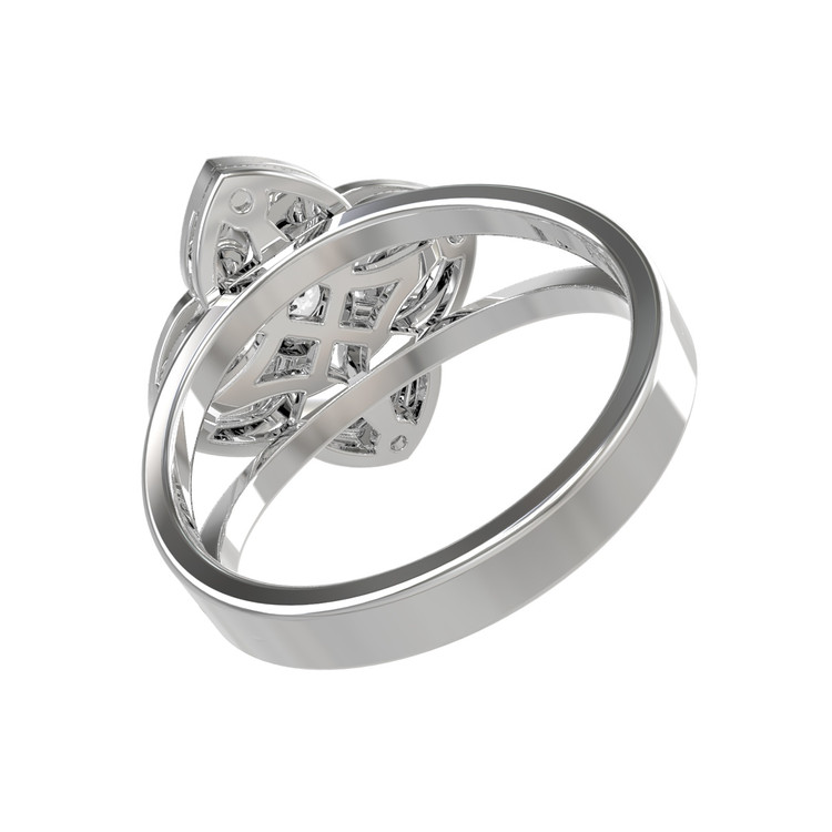 Кольцо из белого золота c бриллиантами