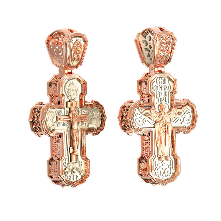 Крест из золота c бивнем мамонта