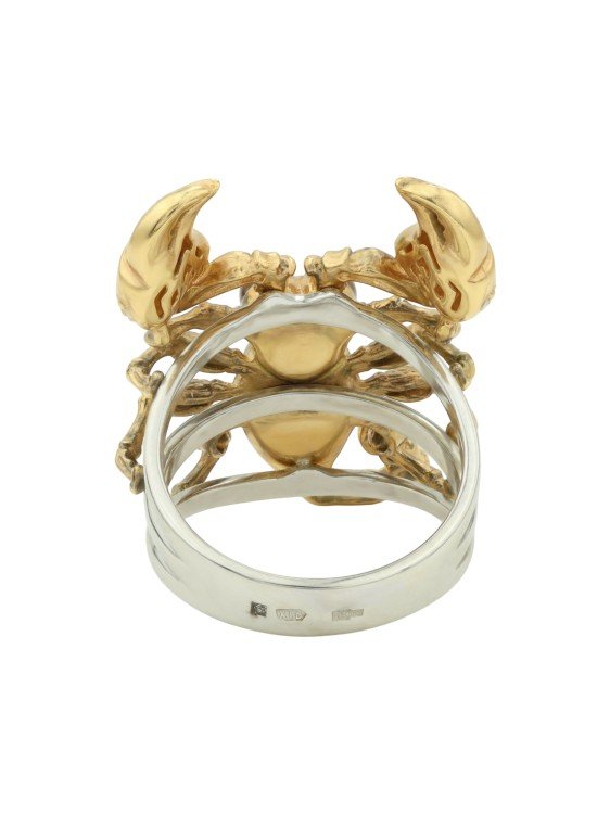 Кольцо из лимонного золота c эмалью