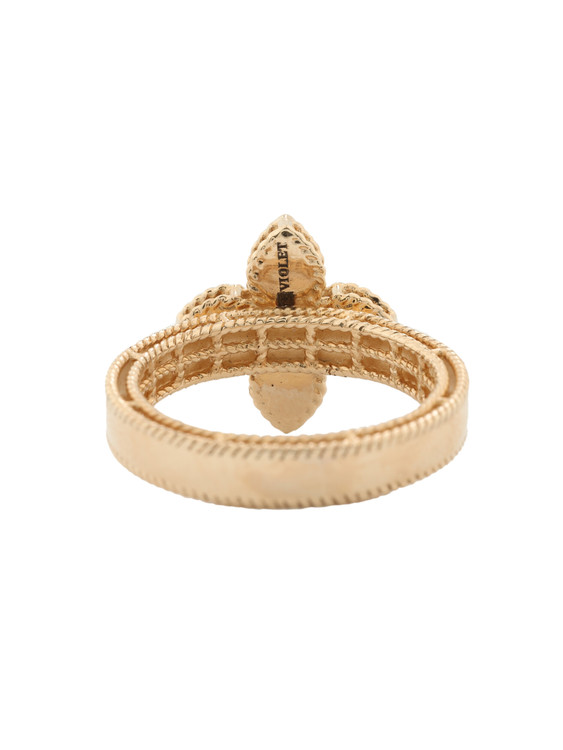 Кольцо из золота c бриллиантами и ониксом