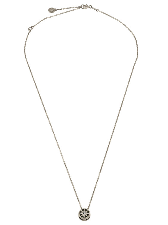 Колье из белого золота c бриллиантами и ониксом