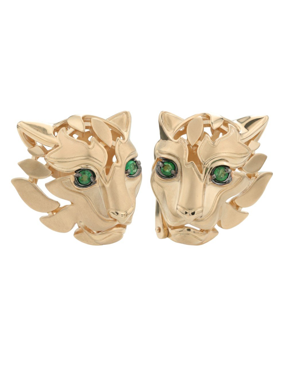 Серьги из золота c изумрудом